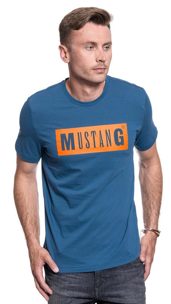 T-shirt Męski Mustang Alex C Ensign Blue