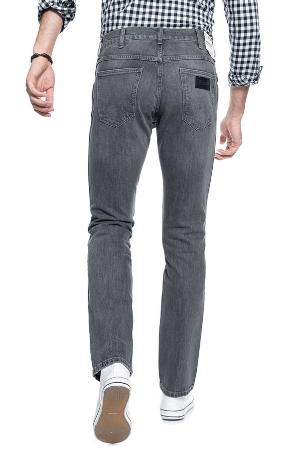 Meskie Spodnie Jeansowe Wrangler Greensboro Pitch Grey