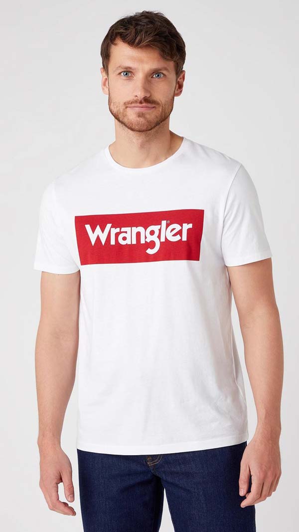T-shirt Męski Wrangler Logo Tee White