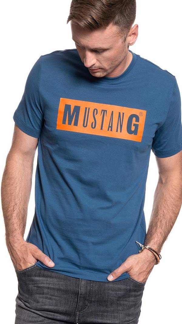 T-shirt Męski Mustang Alex C Ensign Blue