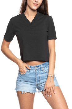 WRANGLER CROP V TEE FADED BLACK W7008GFV6 112130869