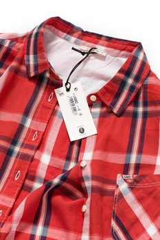 LEE ONE POCKET SHIRT BRIGHT RED L45QRSCZ