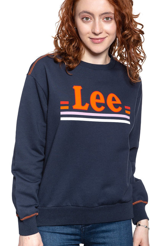 BLUZA LEE DAMSKA LOGO SWS MIDNIGHT NAVY L36GTXMA 112107856