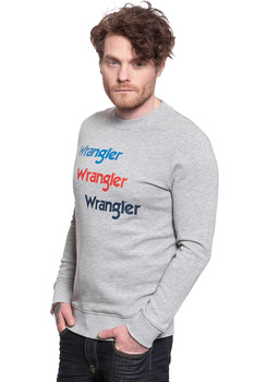 WRANGLER SEASONAL LOGO SWEAT MID GREY MEL W6A5HAX37 112130662