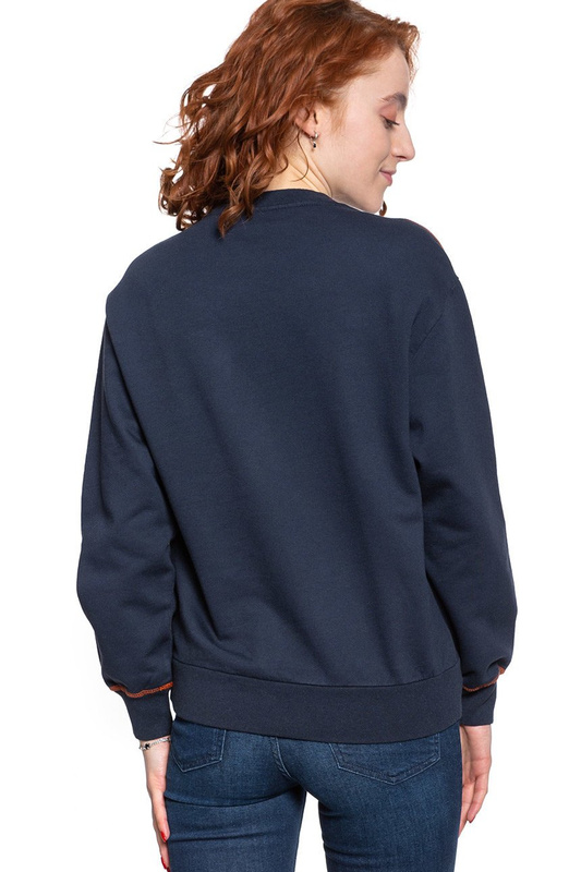 BLUZA LEE DAMSKA LOGO SWS MIDNIGHT NAVY L36GTXMA 112107856