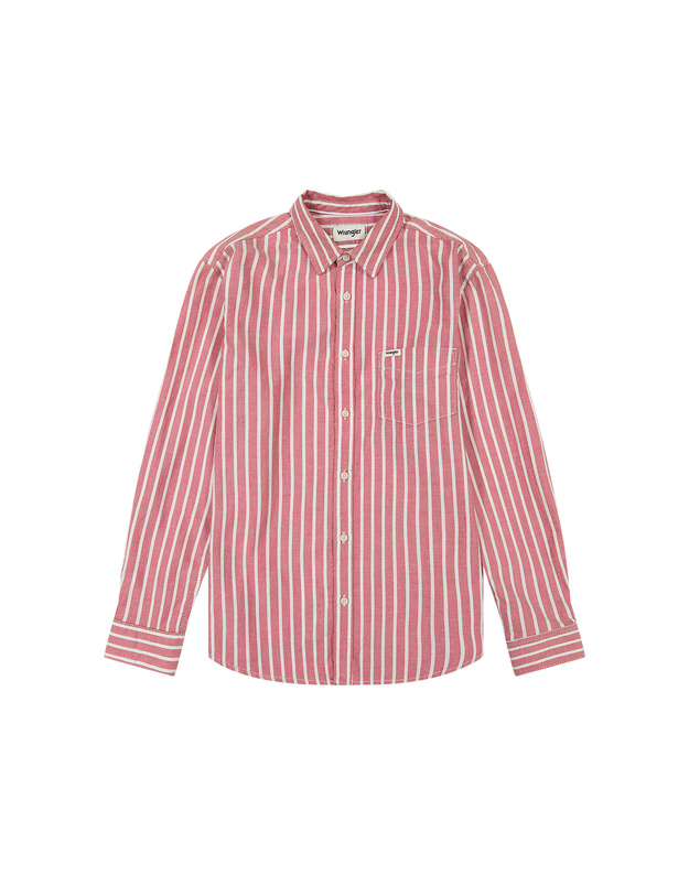 MESKA KOSZULA WRANGLER 1 PKT SHIRT RED OXFORD 112362540