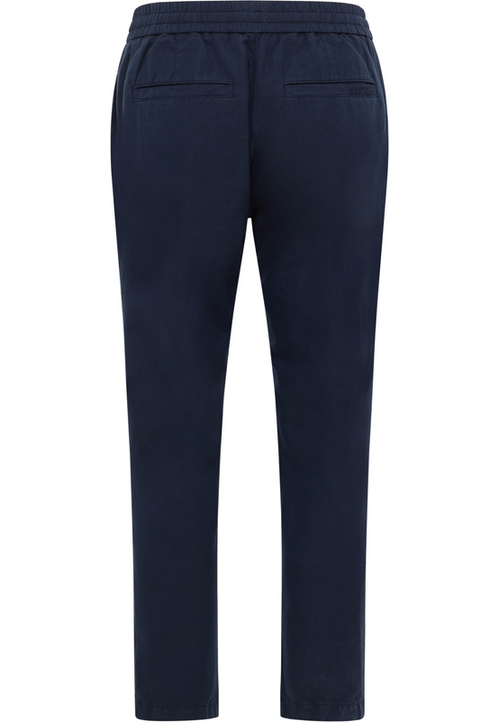 Męskie Spodnie Jeansowe Mustang Style Milano Linen Jogger Navy Blazer 1016436 5324