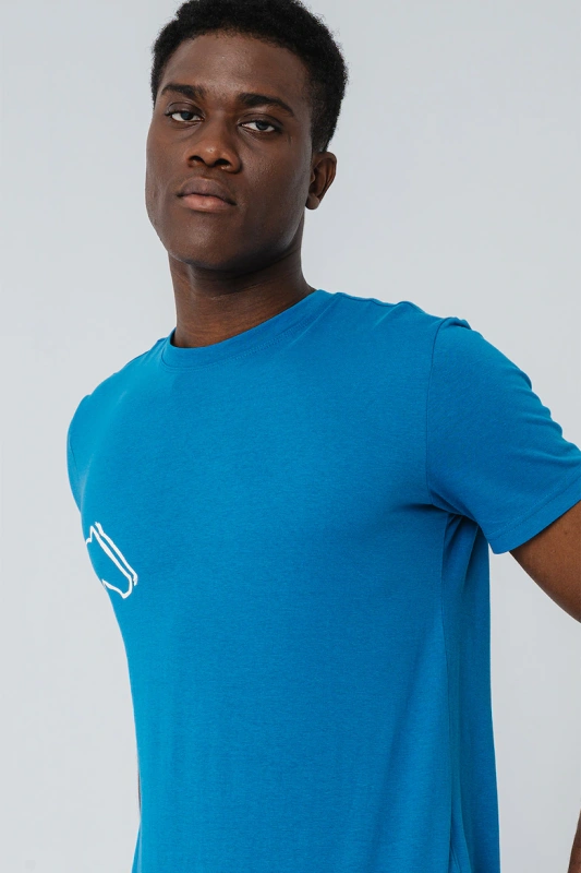 Męski T-Shirt Mustang Style Austin Sea of Belize 1016493 5444