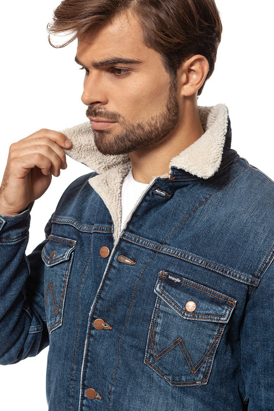 WRANGLER SHERPA JACKET BLUE NOTE W443XG96H