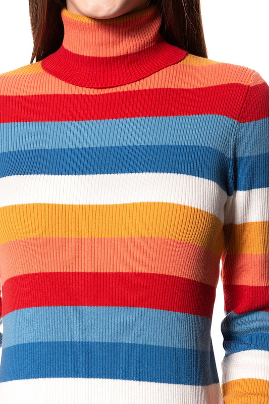 DAMSKI SWETER WRANGLER TURTLE NECK GLOW ORANGE W8105PW48 112132222