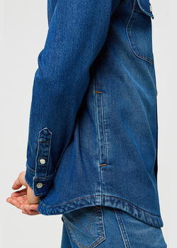 MESKA KOSZULA JEANSOWA WRANGLER OVERSHIRT SLATEBOUND 112373187