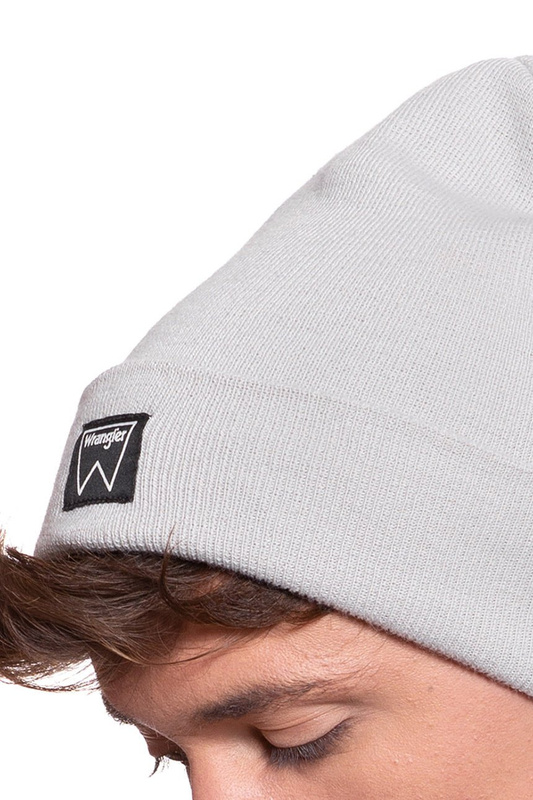 MĘSKA CZAPKA ZIMOWA WRANGLER BASIC BEANIE GLACIER GRAY W0U0UHM01 112125774