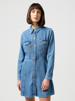 WRANGLER DAMSKA SUKIENKA JEANSOWA WRANGLER A LINE SHIRT DRESS PARTNERS 112350340