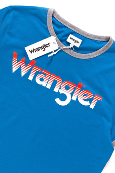 KOSZULKA WRANGLER LOGO RINGER TEE DEEP WATER W7B68FQDF 112131528