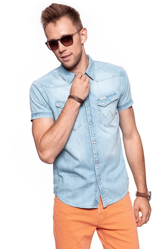 WRANGLER S/S WESTERN SHIRT BLEACH W5853CP9E