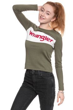 DAMSKI SWETER WRANGLER INTARISA KNIT DEEP LICHEN GRN W800SPW1X 112132198