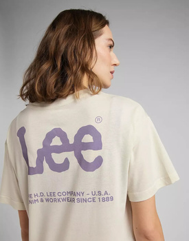 LEE RELAXED CREW TEE DAMSKI T-SHIRT WHITE L43PBYT 112143989