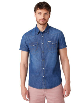 KOSZULA MĘSKA WRANGLER SS WESTERN SHIRT MID SUMMER W5J05K30P 112130147