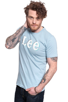 LEE T SHIRT DISTORTED LOGO TEE ASHLEY BLUE L61OFENA 112113980