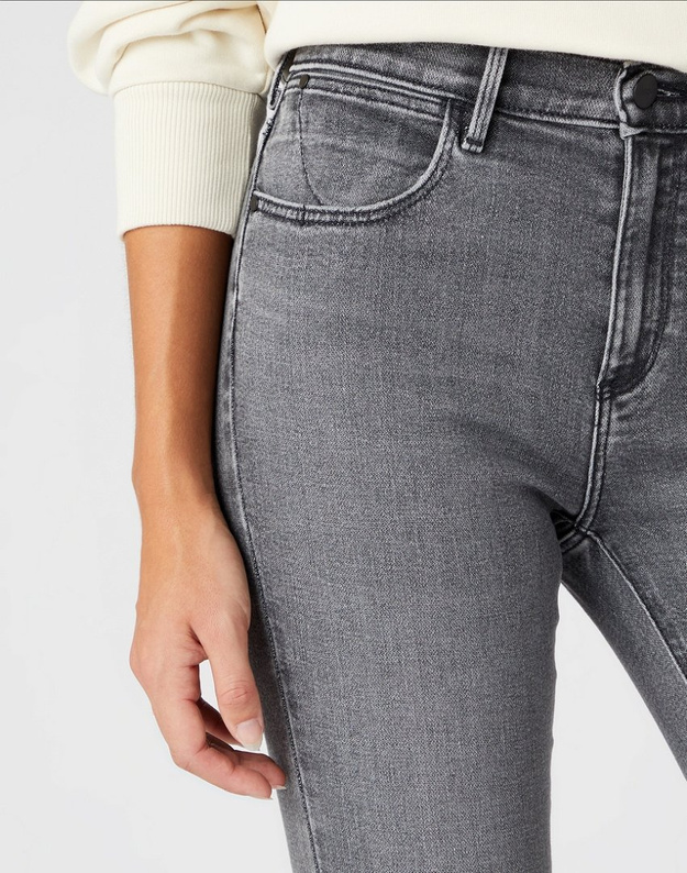 WRANGLER HIGH RISE SKINNY DAMSKIE SPODNIE JEANSOWE VINTAGE GREY W27HDH41N 112145958