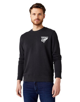 WRANGLER CHEST PRINT CREW BLACK W6F5HA100 112141478