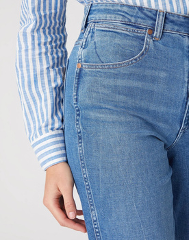 SPODNIE DAMSKIE WRANGLER MOM JEANS SUMMER HAZE W246C427G 112127936