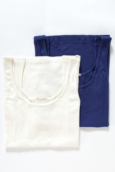 WRANGLER T SHIRT DAMSKI 2-PACK RIB TANKS ANTIQUE WHITE / NAVY W7264ELFT