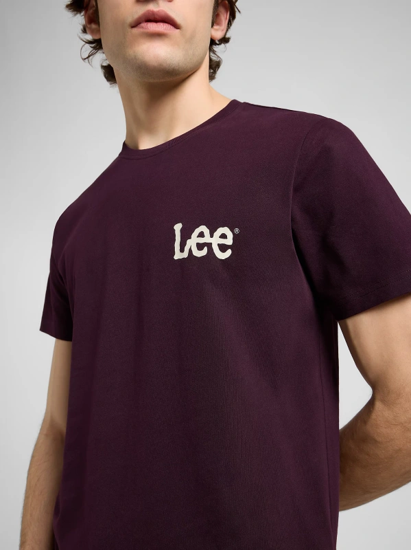 MESKA KOSZULKA LEE MEDIUM WOBBLY LEE TEE DEEP WINE 112370506