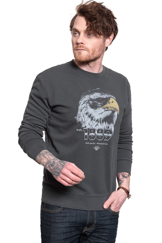 BLUZA LEE EAGLE SWS WASHED BLACK L81CSPON 112121682