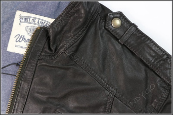 WRANGLER LEATHER JACKET DARK BROWN W4449ZI82      $    