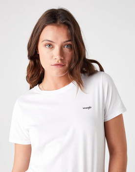 DAMSKI T-SHIRT WRANGLER SIGN OFF TEE WHITE W7Q0EV989 112132070