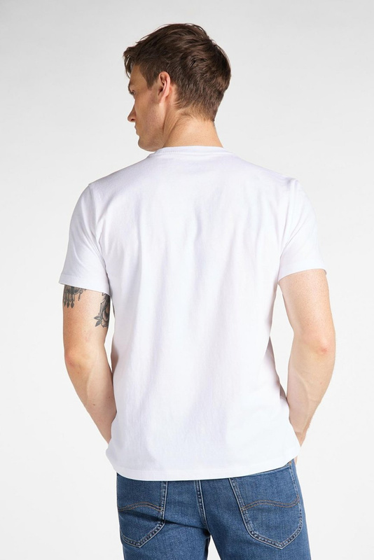 LEE HERITAGE TEE MĘSKI T-SHIRT BRIGHT WHITE L63QFQLJ 112115171