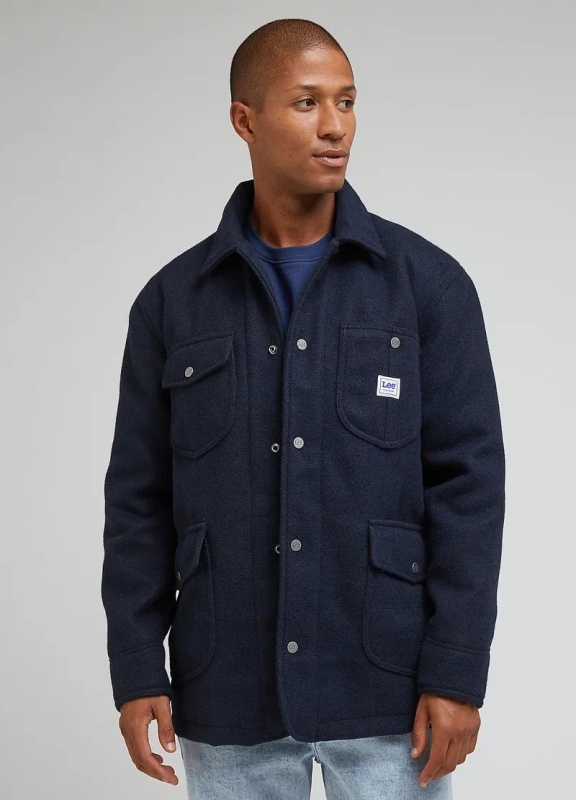 LEE MĘSKA KURTKA WEŁNIANA LEE WOOL JACKET SKY CAPTAIN 112342487