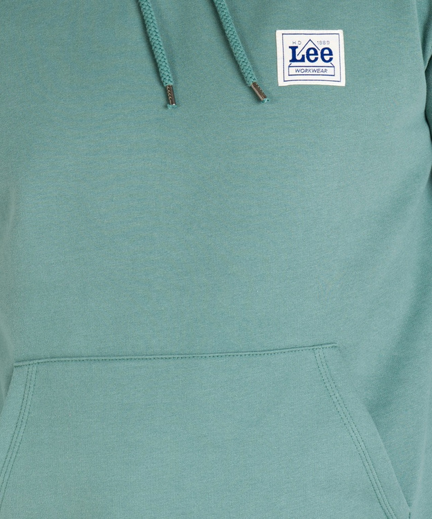 LEE BRANDED HOODIE MĘSKA BLUZA LOGO STEEL GREEN L85DJCTY 112144600