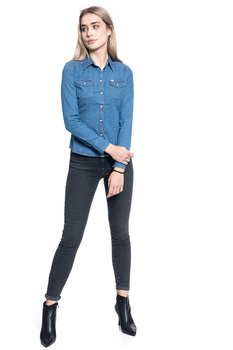DAMSKA KOSZULA JEANSOWA LEE SLIM WESTERN SHIRT BLUEPRINT L45RFWLH 112110407