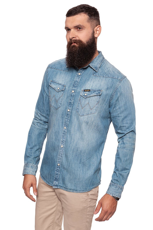WRANGLER L/S WESTERN SHIRT SUPER BLEACH W5779O65E
