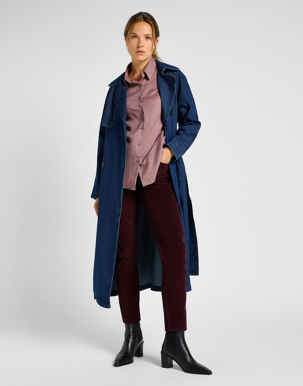 DAMSKIE SPODNIE MATERIAŁOWE LEE CAROL VELVET BEET 112355238