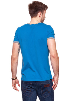 KOSZULKA WRANGLER LOGO RINGER TEE DEEP WATER W7B68FQDF 112131528