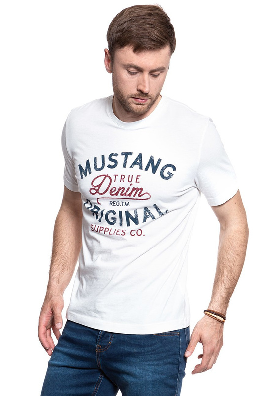 MUSTANG T SHIRT LOGO TEE CLOUD DANCER 1007249 2020