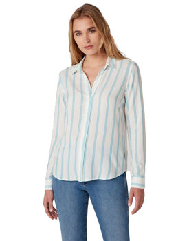 KOSZULA DAMSKA WRANGLER STRIPE SHIRT CARRIBEAN SEA W5R6TIB13 112130318