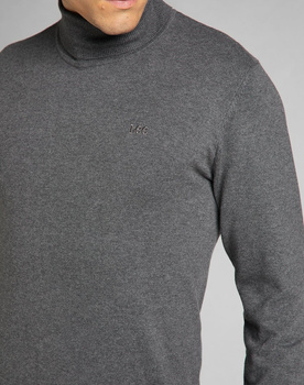 MĘSKI SWETER LEE HIGH NECK KNIT DARK GREY MELE L83CKF06 112140922