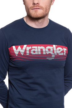 WRANGLER LS LOGO TEE NAVY W744D3114 112131093