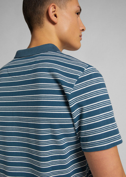 MĘSKIE POLO LEE STRIPY POLO TEAL L63PLCQO 112115156