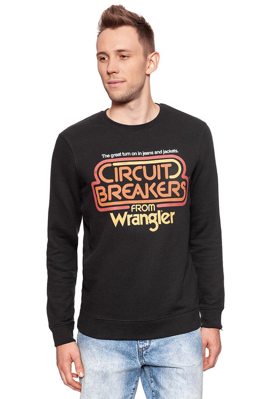 BLUZA WRANGLER MĘSKA CIRCUIT SWEAT FADED BLACK W6546I4V6 112130549