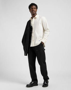 MESKA KOSZULA  LEE NO POCKET BUTTON DOWN ECRU 112370478