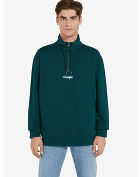 BLUZA WRANGLER HALF ZIP SWEAT PINE W6B2IQG01 112130684