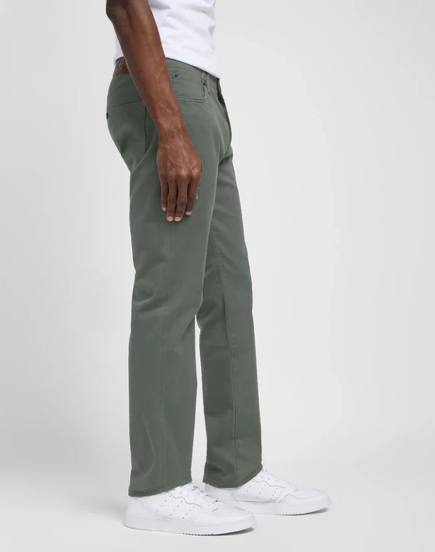 MESKIE SPODNIE MATERIALOWE LEE STRAIGHT FIT MVP OLIVE GROVE 112349250