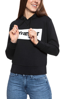 BLUZA WRANGLER LOGO HOODIE BLACK W6N4HA100 112130793