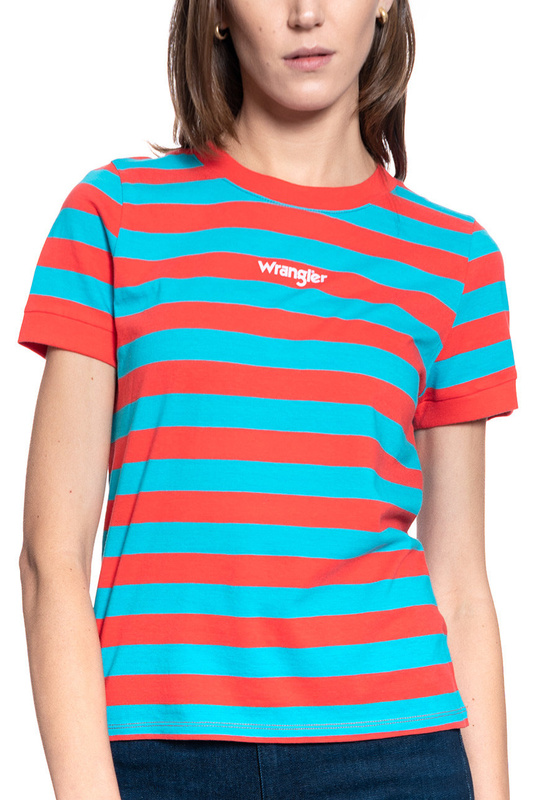 DAMSKA KOSZULKA WRANGLER 80s REGULAR TEE BITTERSWEET RED W7N1GHXBO 112131963