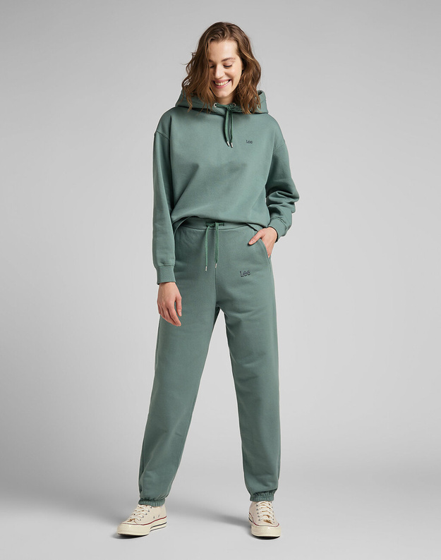 LEE LOOSE HOODIE DAMSKA BLUZA Z KAPTUREM STEEL GREEN L53BTXTY 112144099